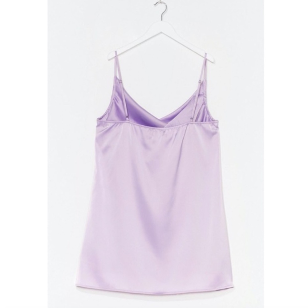 NWT Satin Cowl Mini Dress - Picture 3 of 3